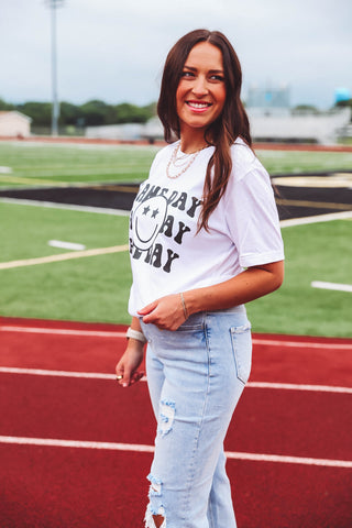 Game Day Smiley Tee