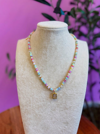 Violet Beaded Necklace
