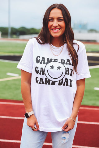 Game Day Smiley Tee