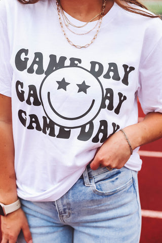 Game Day Smiley Tee