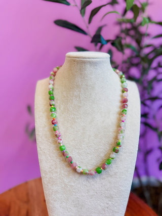 Camo Girly Gemstone Necklace