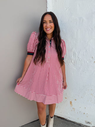 Maria Striped Mini Dress