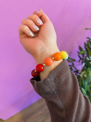 Multi Beaded Heart Bracelet