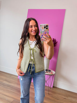 Caitlyn Striped Sweater Vest