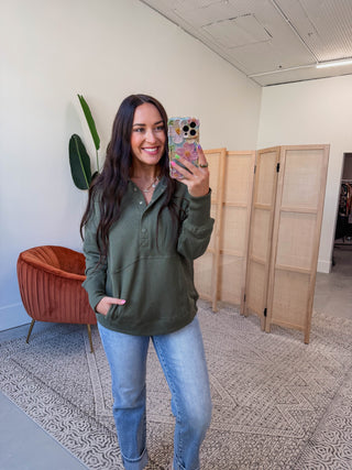 Leslie Hoodie-Dark Green