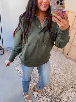 Leslie Hoodie-Dark Green