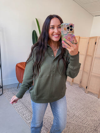 Leslie Hoodie-Dark Green
