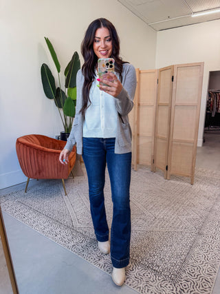 Brandy Cardigan-Heather Grey