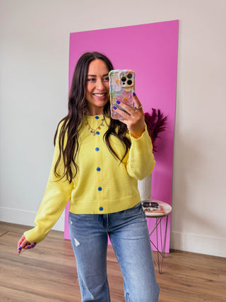 Wren Cardigan-Yellow