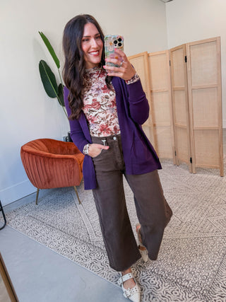 Kiley Floral Mesh Top-Cream