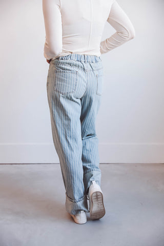 Marren Striped Denim Pants