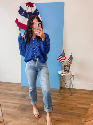Molly High Rise Cuffed Denim-Light Wash