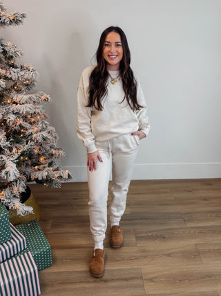 On The Move Joggers-Sand Beige