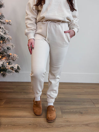 On The Move Joggers-Sand Beige