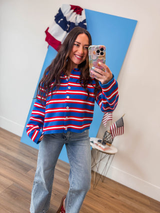 Everyday Edge Striped Cardigan