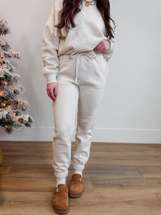 On The Move Joggers-Sand Beige