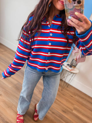 Everyday Edge Striped Cardigan