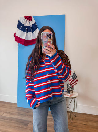Everyday Edge Striped Cardigan