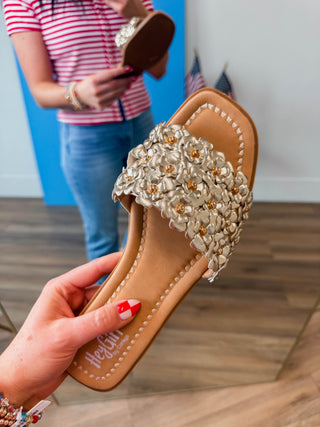 Corky's Spring Fever Sandal-Gold Metallic