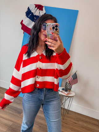 Quincy Striped Cardigan