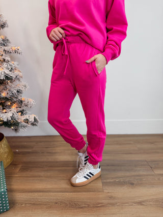 On The Move Joggers-Hot Pink