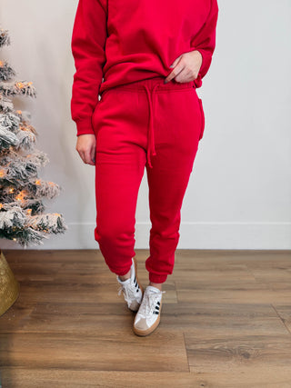 On The Move Joggers-Ruby