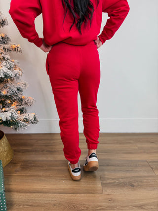 On The Move Joggers-Ruby