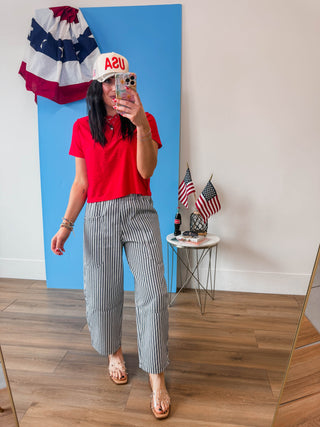 Lindsey Basic Tee-Ruby