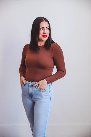 Rylin Basic Long Sleeve-Coffee