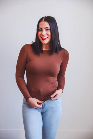 Rylin Basic Long Sleeve-Coffee