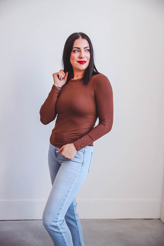 Rylin Basic Long Sleeve-Coffee