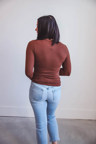 Rylin Basic Long Sleeve-Coffee