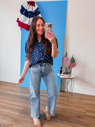 Chelsie Polka Dot Top