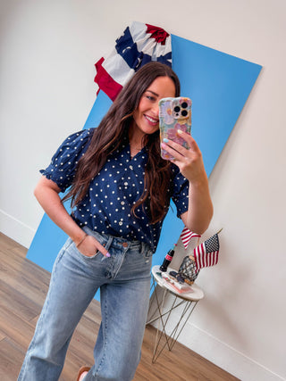 Chelsie Polka Dot Top