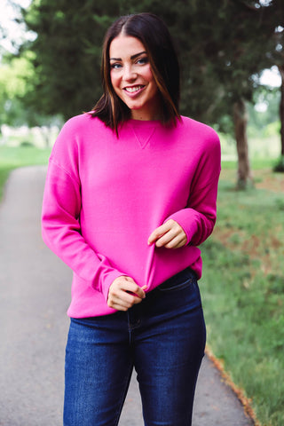 Angela Sweater-Hot Pink