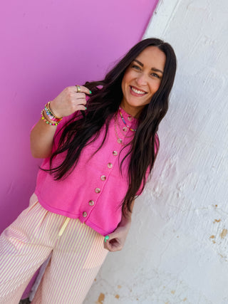 Simply Essential Knit Top-Hibiscus