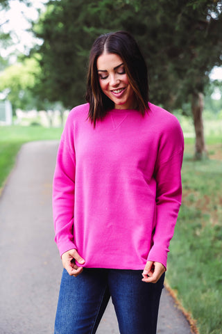 Angela Sweater-Hot Pink