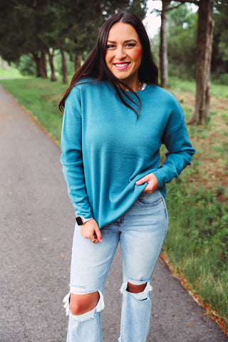 Angela Sweater-Teal