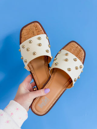 Corky's Come Aboard Studded Sandal-White