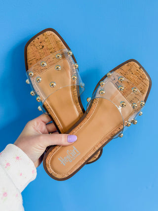Corky's Come Aboard Studded Sandal-Clear