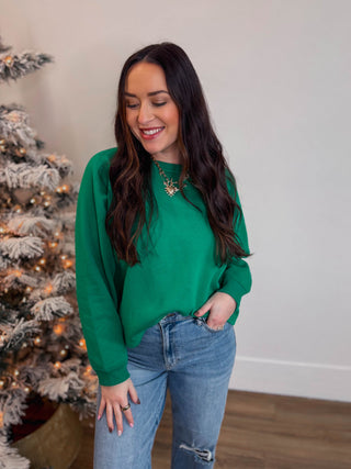 All Day Comfort Pullover-Kelly Green