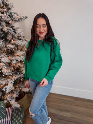 All Day Comfort Pullover-Kelly Green