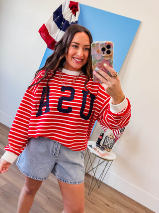 USA Striped Pullover