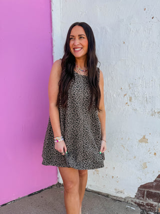 Having A Time Leopard Mini Dress