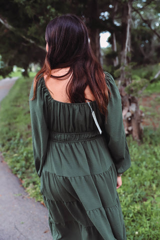 Danielle Midi Dress-Olive