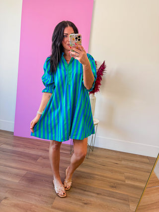 Julia Striped Mini Dress