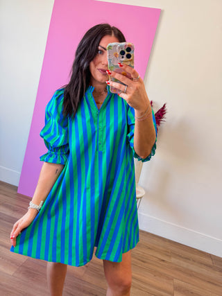 Julia Striped Mini Dress