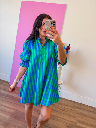 Julia Striped Mini Dress