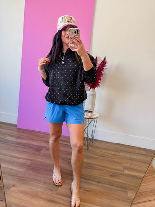 Millie Polka Dot Hoodie-Black