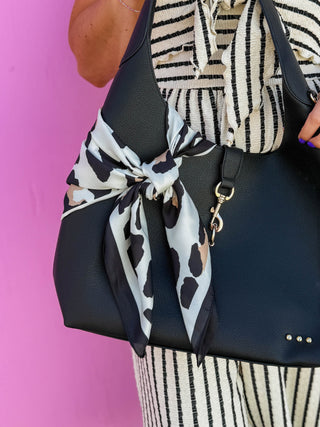 Sylvie Leopard Square Scarf-Cream